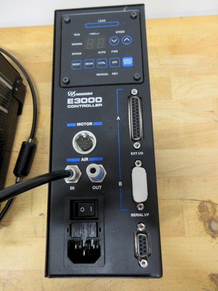 Nakanishi E3000 High Speed Spindle Controllers (2) Model NE211, with 1 Power Cord and Air Tubing- Auction Item