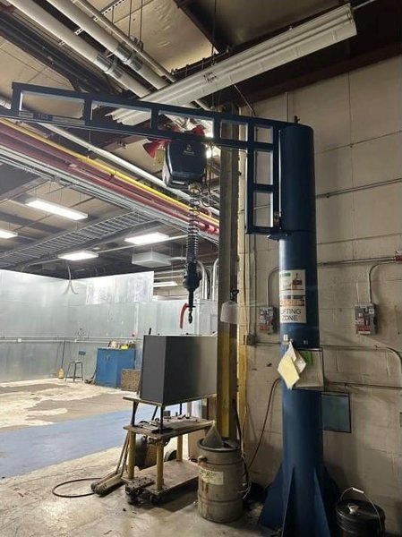 165 LB GORBEL JIB CRANE W/ G-FORCE INTELLIGENT LIFTING DEVICE. STOCK # 0362324.