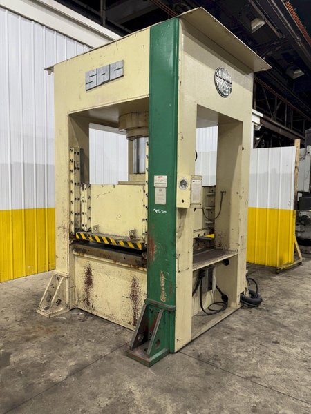 660 TON SUTHERLAND MODEL #HD1 HYDRAULIC 4 POST GUIDED RAM PRESS 15&quot; STROKE: YOBRO #24088