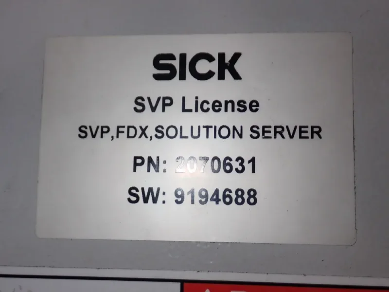SICK CONTROL CABINET