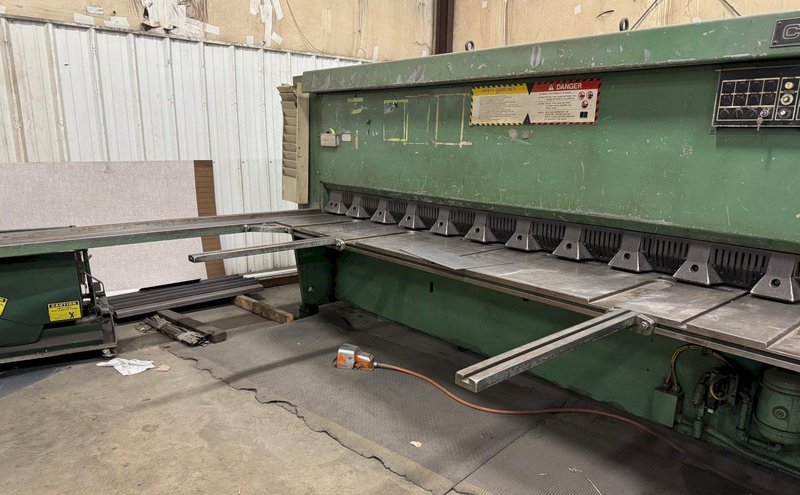 12' x 1/4" Cincinnati Hydraulic Shear No. 250, 36" FOPBG, Clean