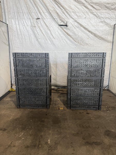 36" WIDE X 60" TALL X 24" DEEP T-SLOTTED ANGLE PLATE SET. STOCK # 0222426