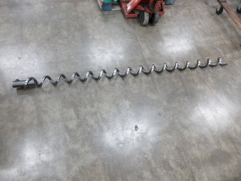 Used Haas 84" x 3.75" Chip Auger Screw, 1.875" Female Connection