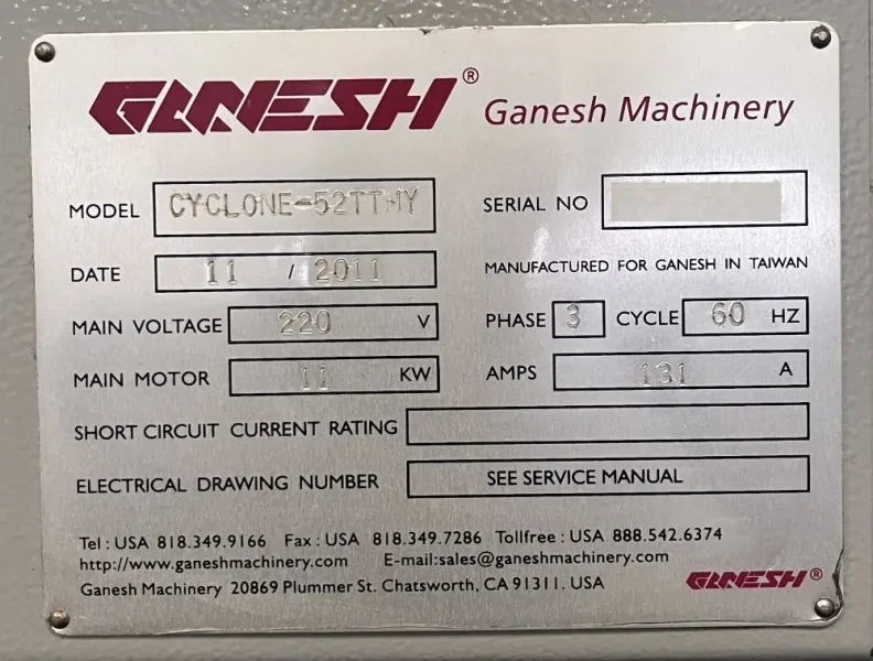 Ganesh Cyclone-52 TTMY Multi Axis CNC Turning Center – Lathe