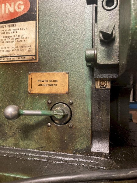 150 TON ROUSSELLE G-150-50-30 BACK GEARED GAP FRAME PRESS. STOCK # 0669225