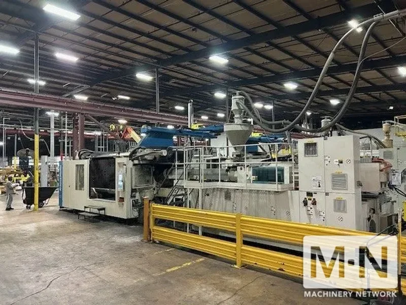 1600 TON 242 OZ KRAUSS MAFFEI MODEL KM1300-17200 MX INJECTION MOLDING MACHINE MFG 2018