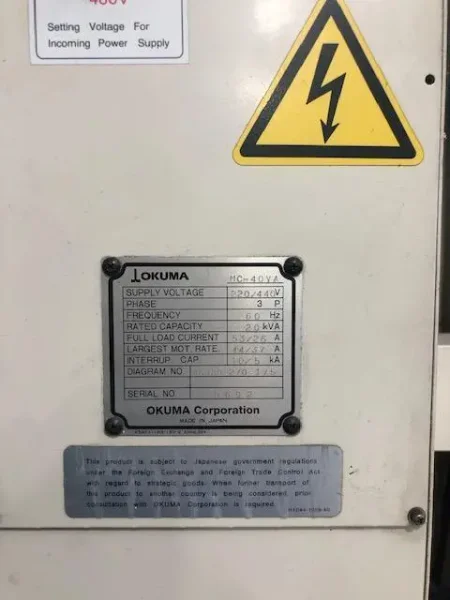 1996 OKUMA MC40VA | Machining Centers, Vertical