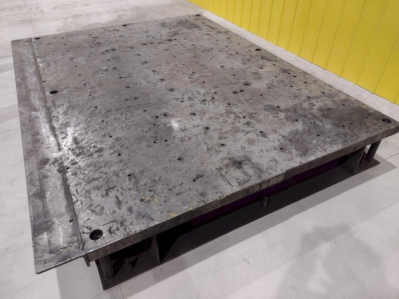 92&quot; X 120&quot; HEAVY DUTY STEEL SURFACE PLATE LAYOUT TABLE: STOCK #19730