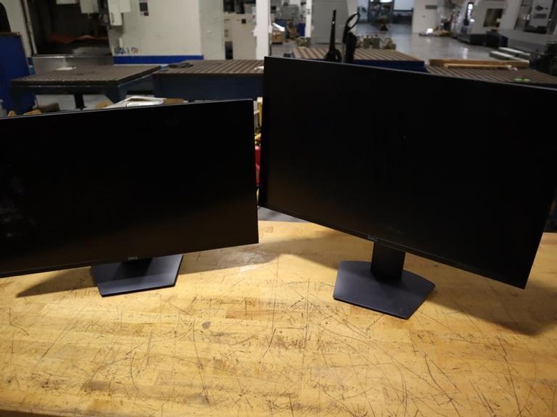 Dell 27&quot; Monitors (2) with Swiveling Height Adjustable Stands ** No Cables Included**- Auction Item