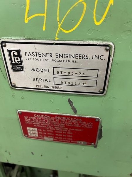 FASTENER ENGINEERING MODEL DT-05-24 IN LINE WIRE DRAWER Stock # 14266