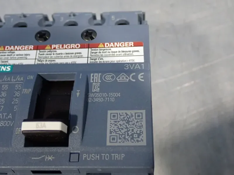 Siemens Circuit Breaker - 3va1063-4ed46-0aa0
