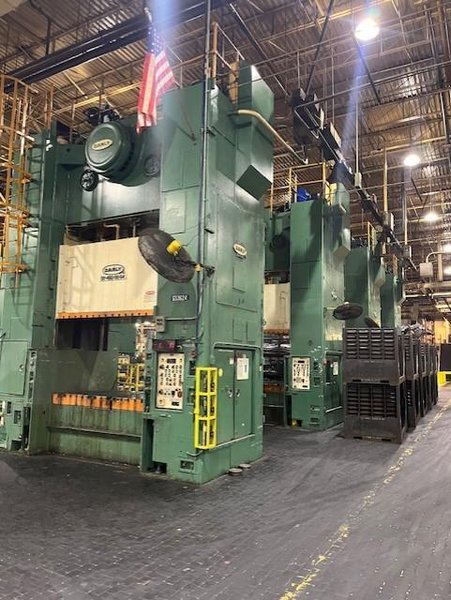 450 TON DANLY STRAIGHT SIDE PRESS LINE MODEL S2-450-96-54 STOCK# 3856