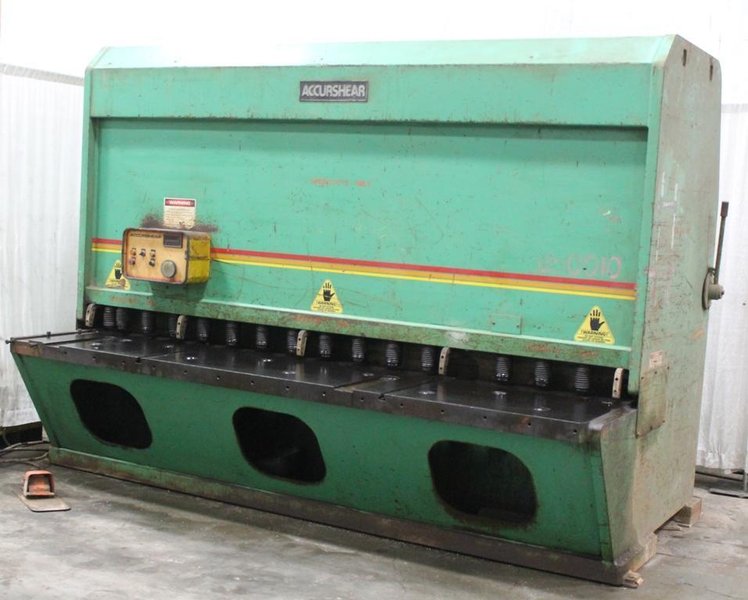 10' X 1/2" ACCURSHEAR HYDRAULIC SHEAR: STOCK #63398