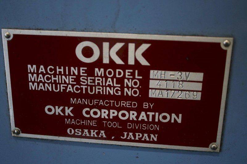 OKK VERTICAL MILL MODEL #MH-3V: STOCK #75084