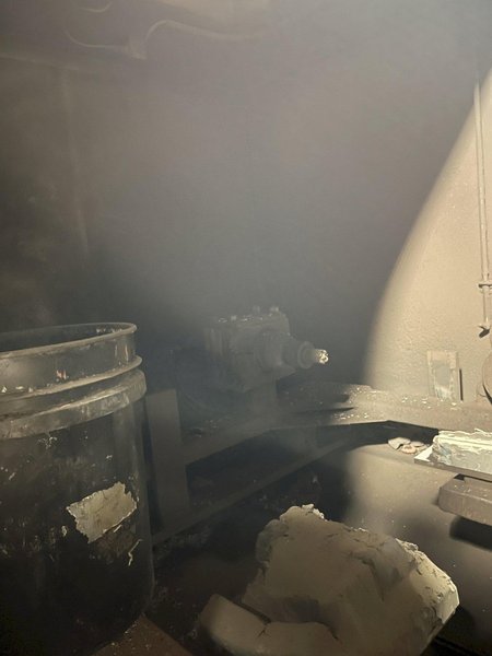 2005 Eagle automated saw and knockout system s/n 05027 with enclosure with light curtain, 2005 Fanuc robot model M-900iA 350 s/n r05743652 with Fanuc system R-J3iB controls s/n e05608535, with saw grips, Eagle enclosure with core knockout system, Allen Bradley plc with panelview 700, core butt discharge conveyor with drive, gate and riser dropoff, related conveyors