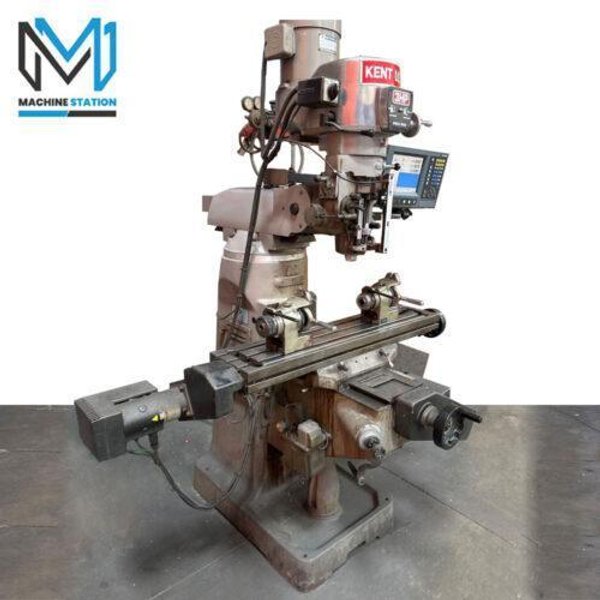 Kent KTM-3VS 9″ x 42″ Variable Speed CNC Vertical Milling