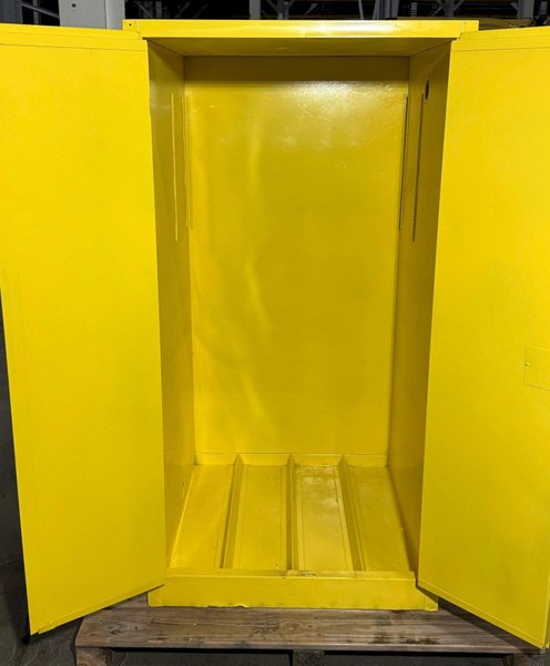 Flammable Storage Cabinet, 55 Gallon Drum Capacity, Double Door, 34&quot; x 34&quot; x 65&quot;H