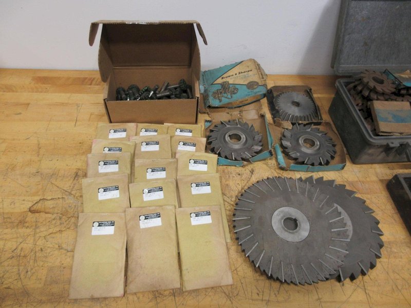 Side Milling Cutters, Slitting Saws, Woodruff Cutters, HSS Huge Lot, Mostly 1" Arbor and Larger- Auction Item