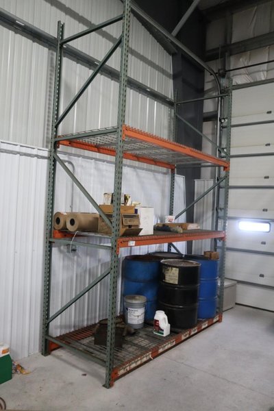 Pallet Racking (2) 13' Approx H Uprights x 42" Wide (3) 8' Shelves, Wire Decking- Auction Item