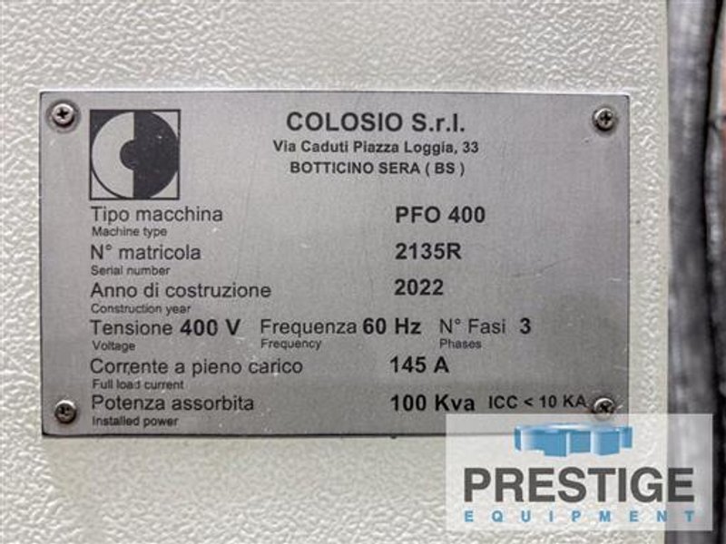 Colosio PFO 400  Horizontal Cold Chamber Die Cast Machine
