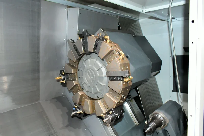 USED HAAS 21" X 32.5" CNC LATHE MODEL ST-30 WITH HAAS V2 BARFEEDER