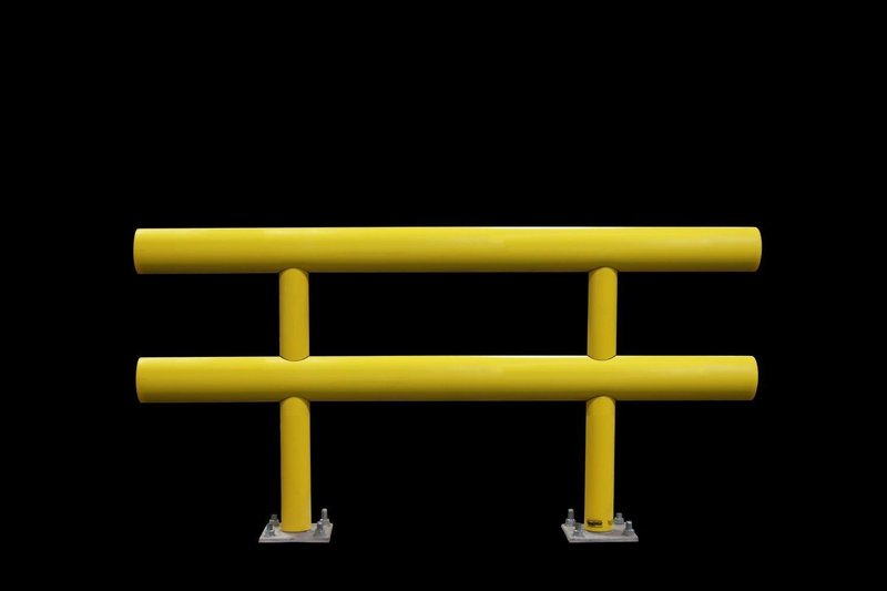 (20) 6' LONG x 42" HIGH IDEAL SHIELD TWO LINE PLASTIC COATED HEAVY DUTY GAURDRAIL BARRIER: YOBRO #24874