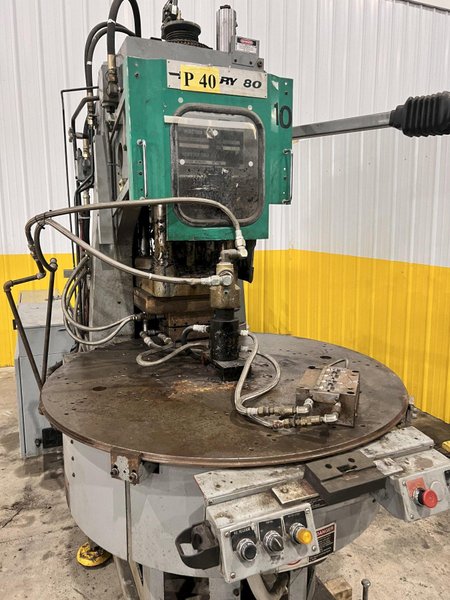 80 TON NEWBURY MODEL #V580BRS INJECTION MOLDER: STOCK #20099