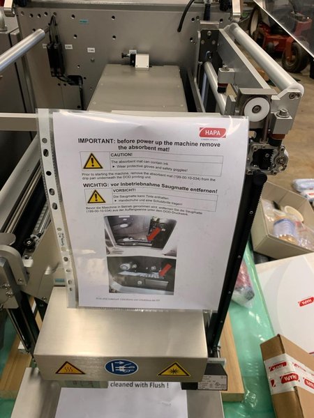 Hapa 800 Webjet LUV DOD Inkjet Foil Printer H-837-T-1C-LR, 2017