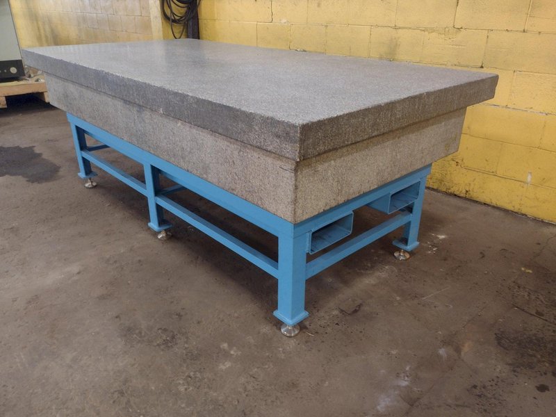 8&#039; X 4&#039; X 14&quot; CHALLENGE PRECISION LAYOUT INSPECTION GRANITE TABLE W/ EDGE LEDGES: STOCK #23812
