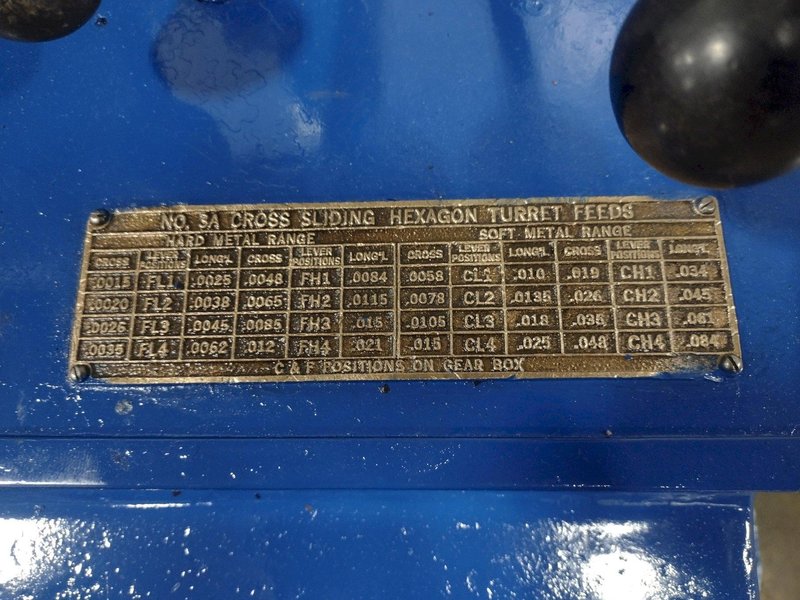 3A WARNER &amp; SWASEY MODEL #M3500 CROSS SLIDING TURRET LATHE: YOBRO #25678