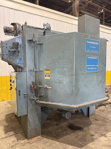 72” PANGBORN MODEL #6LK-7 ROTARY TABLE SHOT BLAST MACHINE, ONLY 962 HOURS: YOBRO #25200