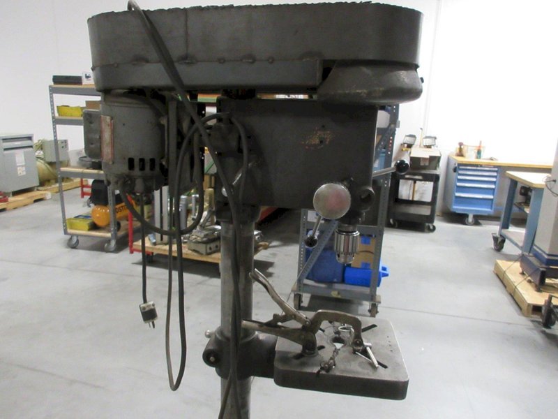 Atlas Model 1060 15" Drill Press On Shop Made Portable Stand with Screw Down Leveling Feet, 115/230 V Single Phase- Auction Item