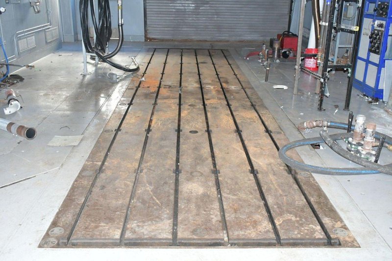 24&#039; X 6&#039; BAY CAST T-SLOT STEEL FLOOR PLATE: STOCK #21208