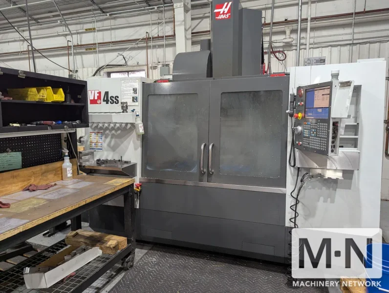 HAAS VF-4SS Wired w/ 4th Axis CNC VMC, 2013