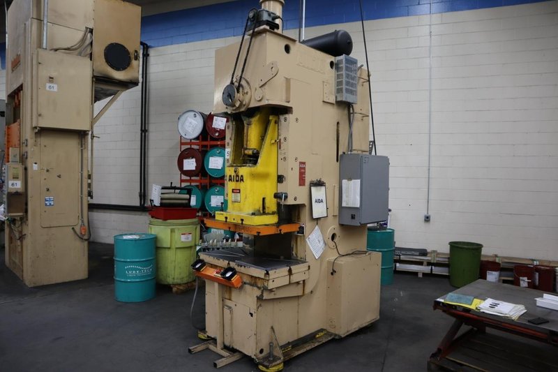 Aida PC-10 110 Ton Mechanical Punch Press, Single Ram, Eccentric Drive- Auction Item