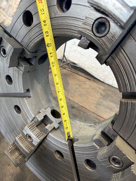 36&quot; 4-JAW (12&quot; THRU HOLE) HOLLOW SPINDLE LATHE CHUCK. STOCK # 1099825
