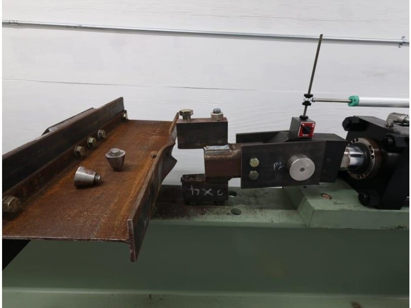 200 TON X 80" BEECHE WIRE CABLE TENSILE HYDRAULIC TEST BENCH, WITH CONTROLLER &amp; DISPLAY: YOBRO #25186