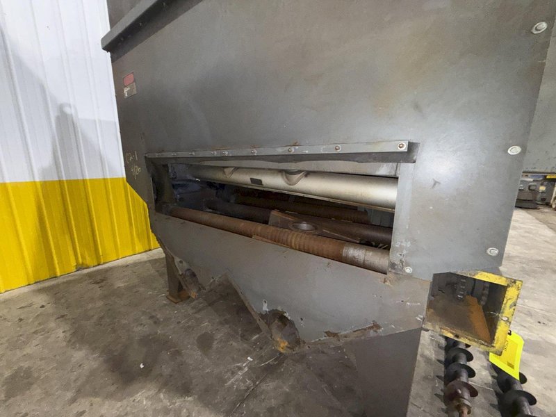 72" WIDE x 16" HIGH PANGBORN MODEL #ES1821-125 TOP &amp; BOTTOM PLATE SHOT BLAST MACHINE, WITH DUST COLLECTOR: YOBRO #25181