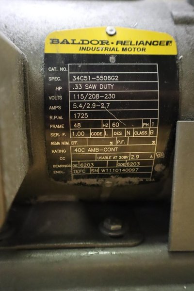 Kalamazoo 1&quot; Belt Sander, 1/3 HP - Single Phase- Auction Item