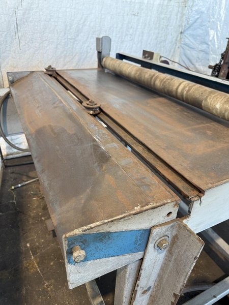 48” WIDE CUT-TO-LENGTH LINE: FAMCO SHEAR WITH FEED ROLL &amp; AMS CONTROLS: STOCK #23384