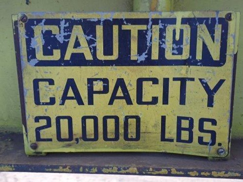 20,000 LB X 84" X 32" TO 62" WIDE CF CULLEN FRIESTEDT ADJUSTABLE PARALLELOGRAM SHEET LIFTER: STOCK #20437