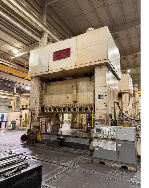 600-ton CCI Straight Side Press For Sale - Recently Rebuilt