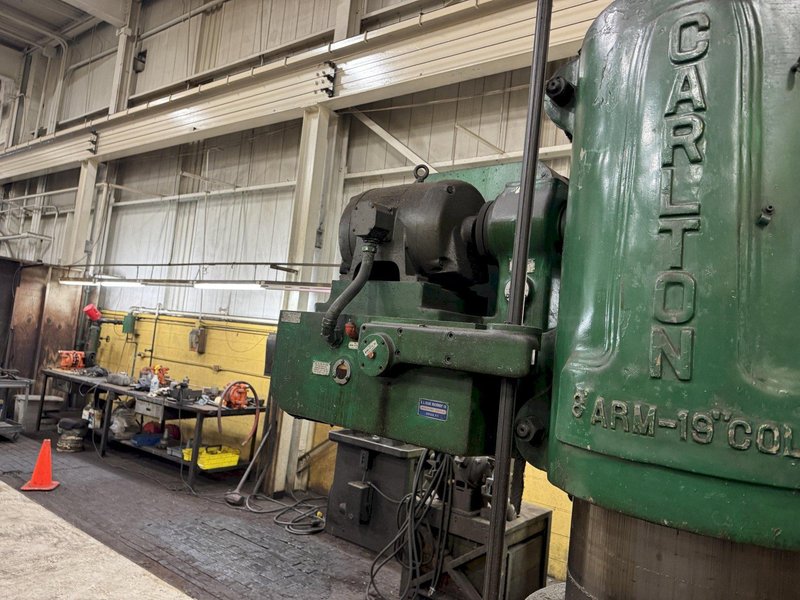 8&#039; X 19&quot; CARLTON RADIAL ARM DRILL. STOCK #1002325