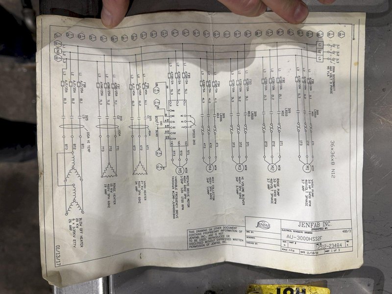 2018 JENFAB STAINLESS MODEL #LJ 19" ROTARY DRUM WASH / RINSE / DRAY PARTS WASHER SYSTEM: YOBRO #24681