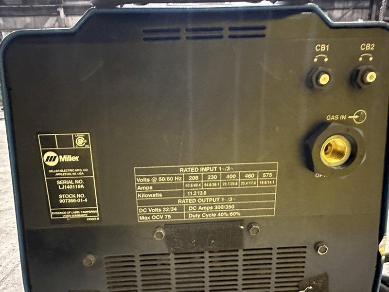 Miller MODEL #XMT 350 MPa Multiprocess Welder 907366: STOCK 22450