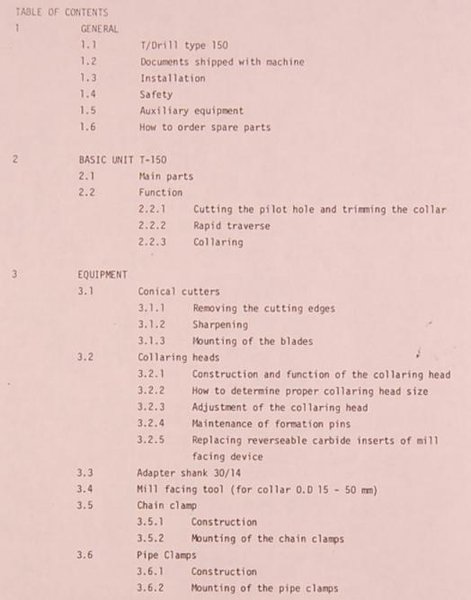 6-3/4" T-DRILL MODEL #T-150 PIPE COLLARING MACHINE: STOCK #15865