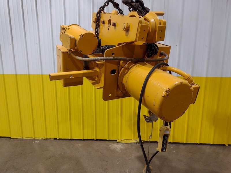5 TON YALE MODEL #BE050X026L15S CABLE HOIST WITH POWER TROLLEY: STOCK #16590