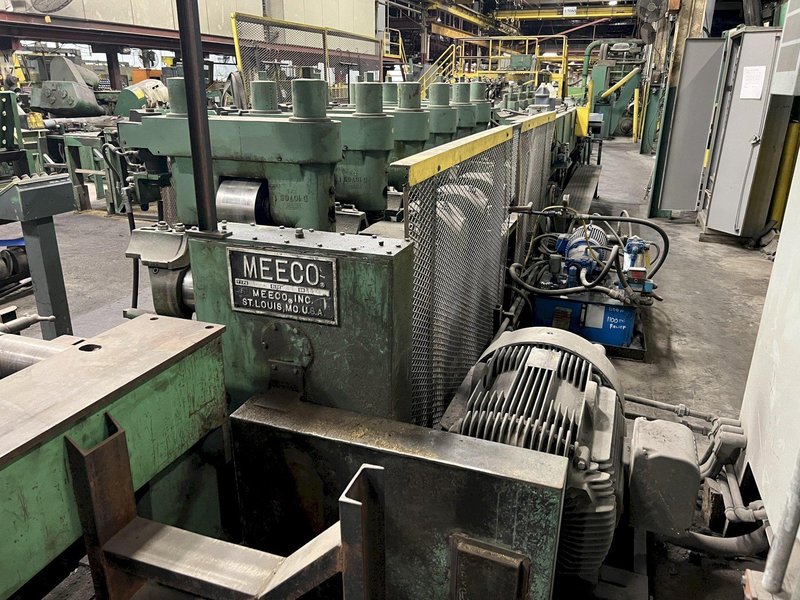 12 ROLL MEECO MODEL #12-12-TPVC (HD3) 2-PLANE SHAPE, ROD &amp; FLAT STOCK ROTARY STRAIGHTENING &amp; CHAMFER SYSTEM: STOCK #18428