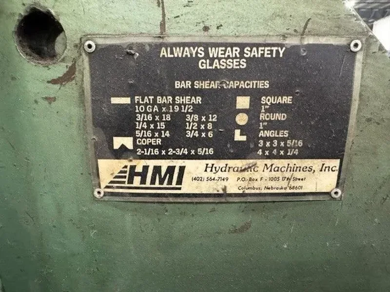 USED HMI 58 TON DUAL OPERATOR HYDRAULIC IRONWORKER MODEL 58-20