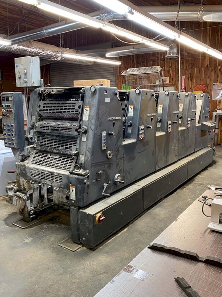 5 Color Heidelberg GTO F 52 Printing Press, 1991